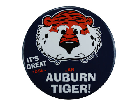 AU Mascot Tiger, "It's Great to Be" Navy Button
