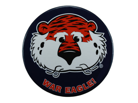 AU Mascot Tiger, "War Eagle" Navy Button
